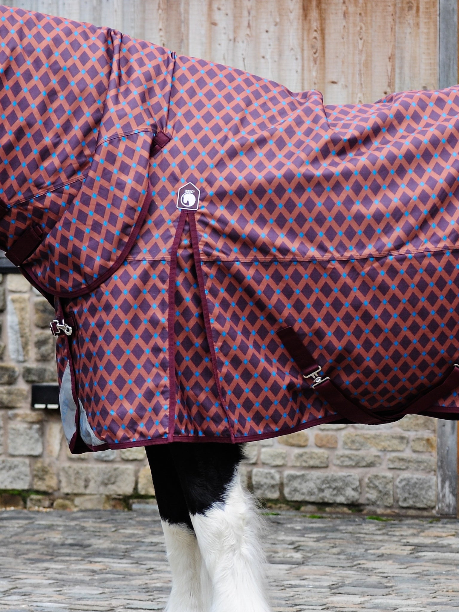 Epic Classic 50g Combo Turnout Rug - Broad Fit - Gingerbread Diamond