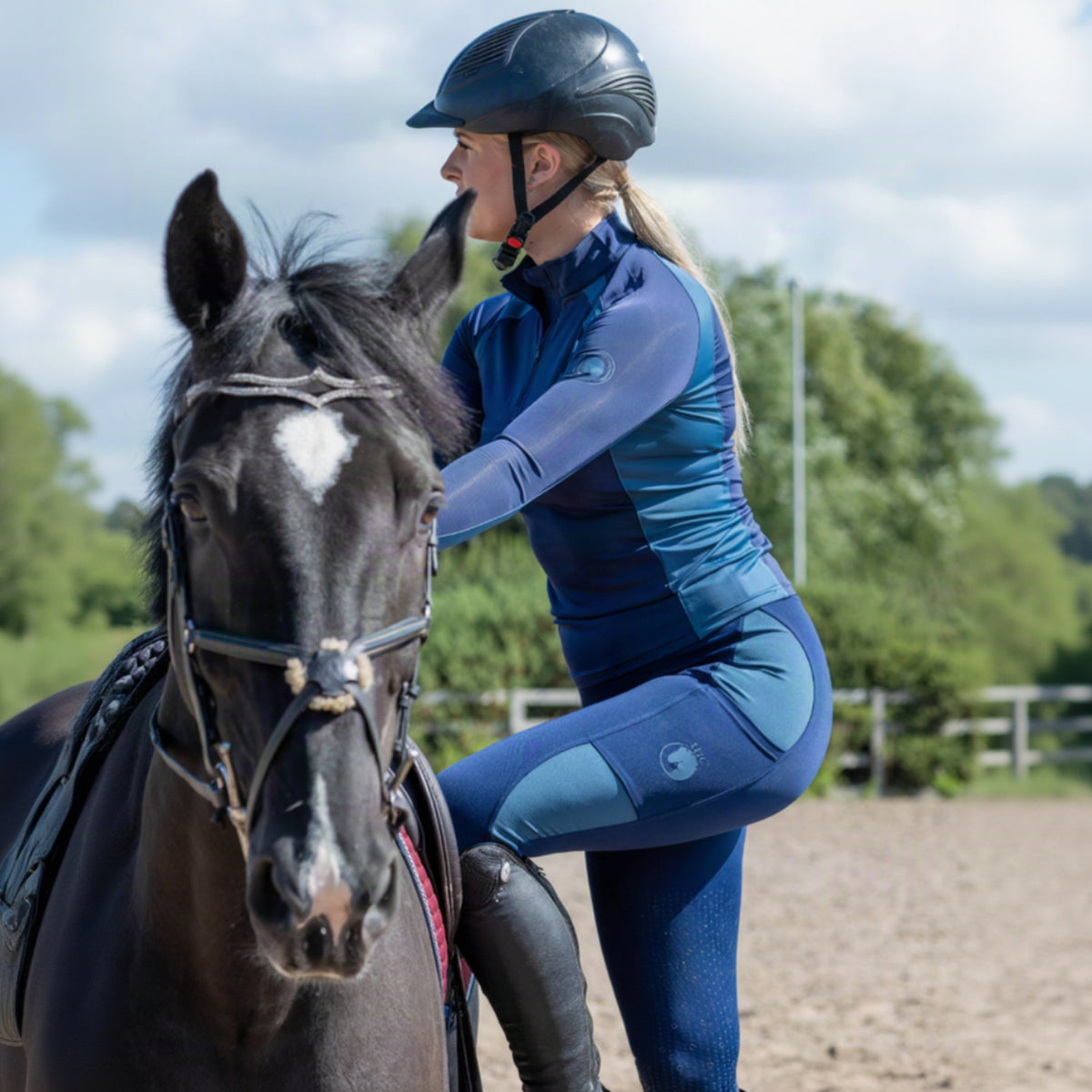 Epic Rider Riding Tights - Full Seat - Navy