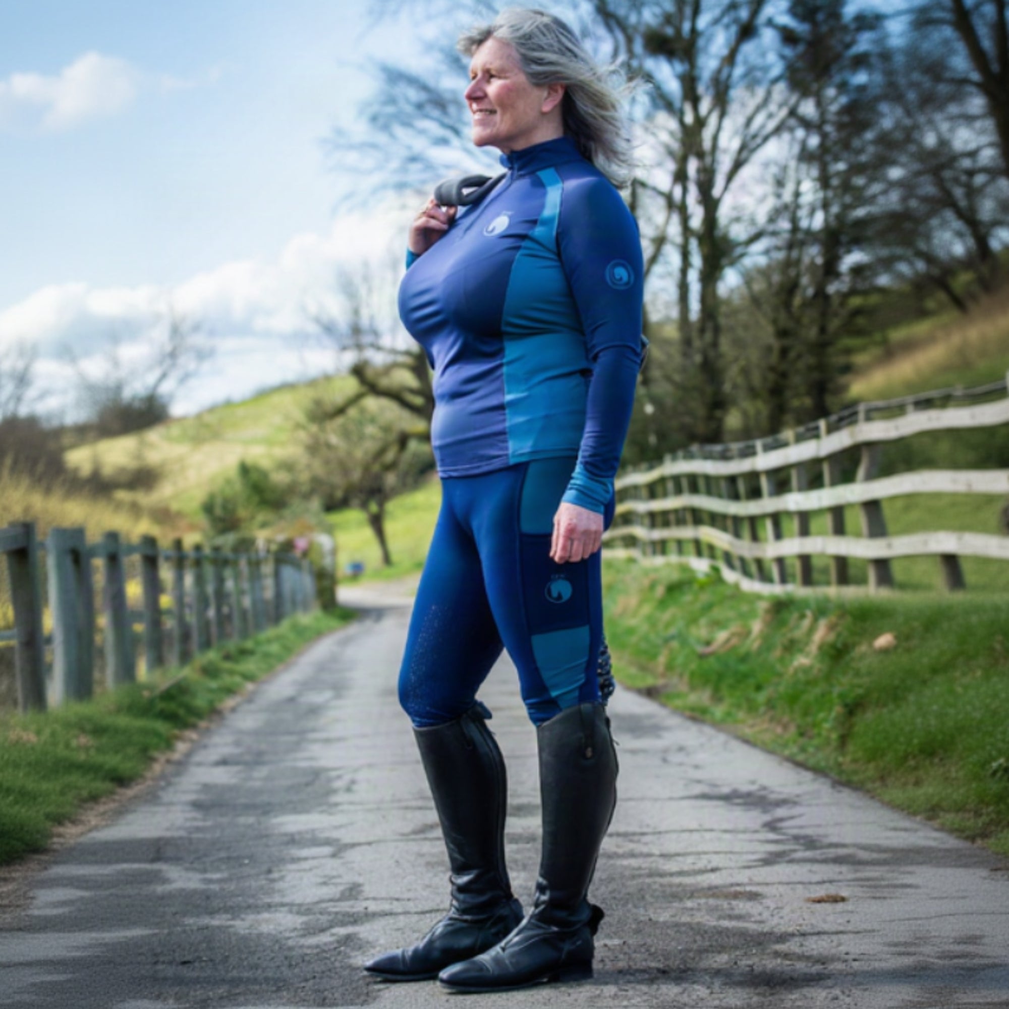 Epic Rider Riding Tights - Full Seat - Navy